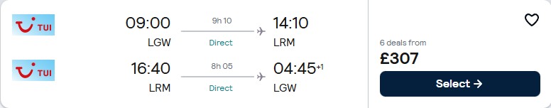 Click here to book this cheap flight deal. Non-stop flights from London, UK to the Dominican Republic for only £307 roundtrip. Flight deal ticket image.
