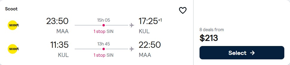Click here to book this cheap flight deal. Cheap flights from Chennai, India to Kuala Lumpur, Malaysia for only $213 USD roundtrip. Flight deal ticket image.
