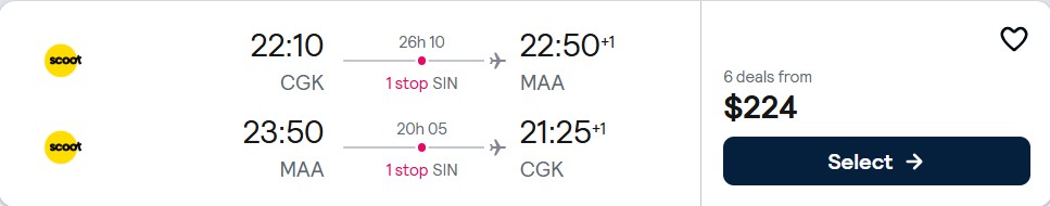Click here to book this cheap flight deal. Cheap flights from Jakarta, Indonesia to Chennai, India for only $224 USD roundtrip. Flight deal ticket image.