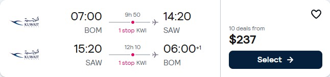 Click here to book this cheap flight deal. Cheap flights from Mumbai, India to Istanbul, Turkey for only $237 USD roundtrip. Flight deal ticket image.
