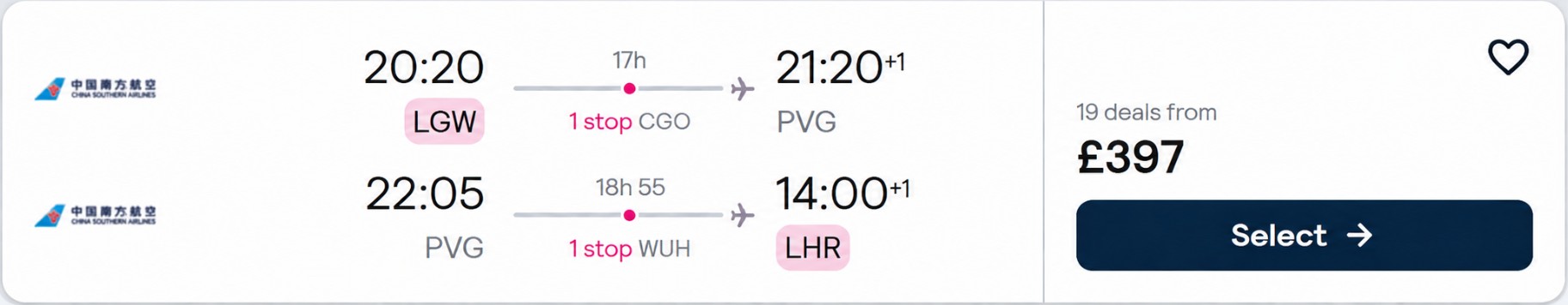 Click here to book this cheap flight deal. Cheap flights from London, UK to Shanghai, China for only £397 roundtrip. Flight deal ticket image.