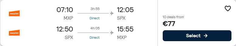 Click here to book this cheap flight deal. Non-stop flights from Milan, Italy to Cairo, Egypt for only €77 roundtrip. Flight deal ticket image.